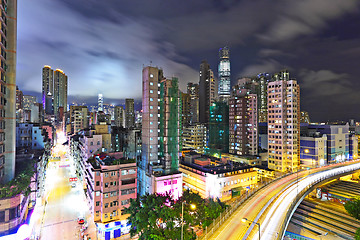 Image showing Modern urban landscape at night