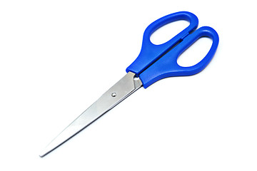 Image showing blue scissors isolated on white background