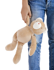 Image showing Alone with her teddy bear