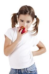 Image showing Eating an Apple