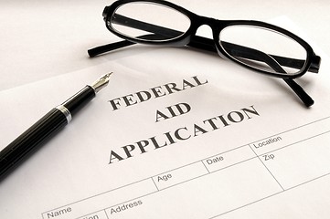 Image showing federal aid application 