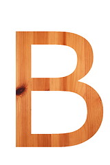 Image showing wood alphabet  B