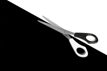 Image showing scissors in black and white