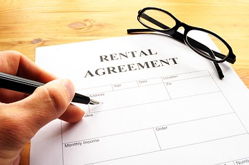 Image showing rental agreement