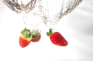 Image showing strawberry splash