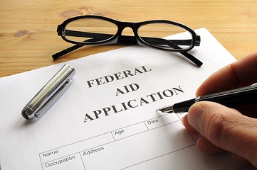 Image showing federal aid application 