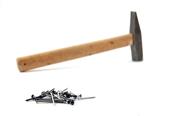 Image showing hammer and nails