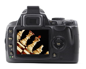 Image showing digital camera and chess