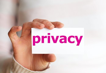 Image showing privacy