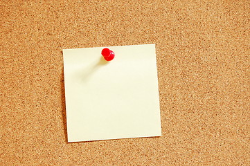 Image showing blank sheet paper on bulletin board