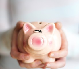 Image showing piggy bank and copyspace