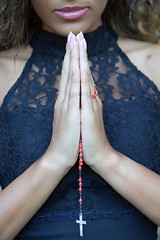 Image showing Hands capted to pray