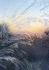 Image showing ice patterns and sunlight texture