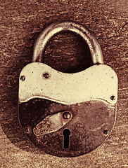 Image showing old rusty padlock