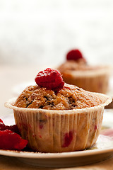 Image showing Raspberry muffins