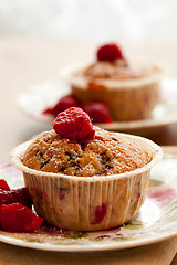 Image showing Raspberry muffins