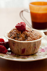 Image showing Raspberry muffin