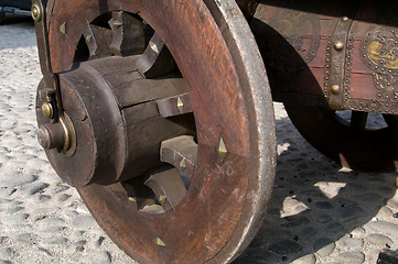 Image showing Wooden wheel