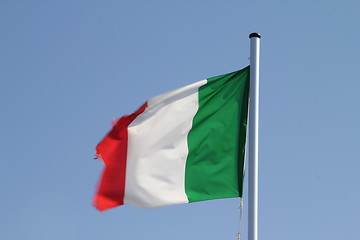 Image showing Italian flagg flying Italy