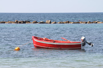 Image showing small rowing boat on the water