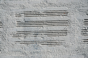 Image showing Brick wall painted with a white paint 
