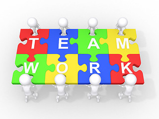 Image showing Concept of teamwork, leadership, cooperation,...