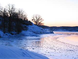 Image showing Winter at the beach