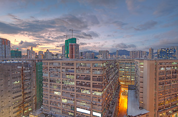 Image showing downtown city and old building 