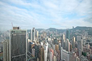 Image showing District at Hong Kong, view from skyscraper. 