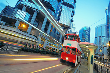 Image showing Tram in traffic city