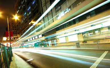 Image showing Road and traffic in downtown area of Hong Kong 