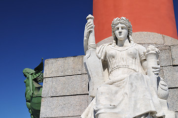 Image showing Rostral Column in St. Petersburg, Russia.