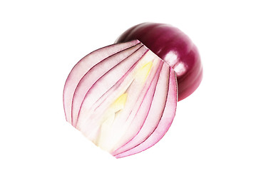 Image showing One half of red Onion