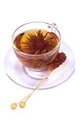 Image showing Transparent cup of Chinese tea
