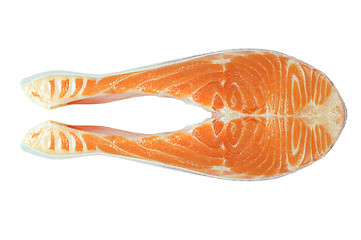 Image showing Raw salmon steak