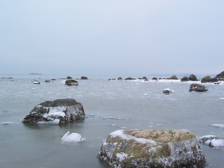 Image showing Frosen beach