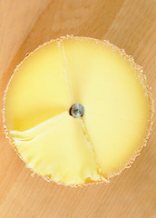 Image showing Decorated Cheese on girolle