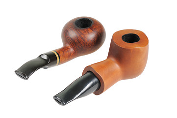 Image showing Smoking pipes from briar and pears