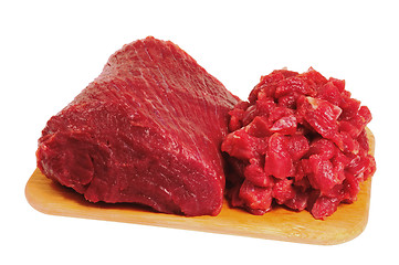 Image showing The whole piece and sliced beef
