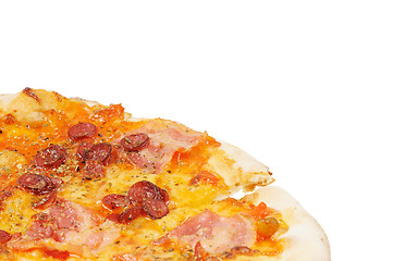 Image showing Pizza with  sausage  and bacon