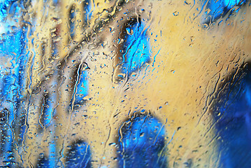 Image showing Window with raindrops