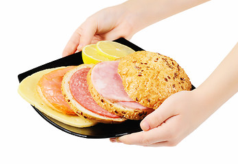 Image showing Sandwich on a plate