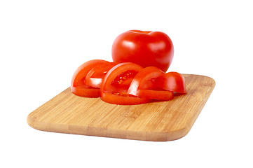 Image showing Sliced tomato on the board