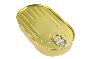 Image showing Metal can with a ring for opening