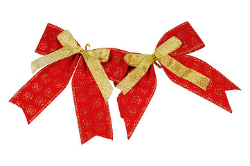 Image showing Festive decoration - ribbon and bow.