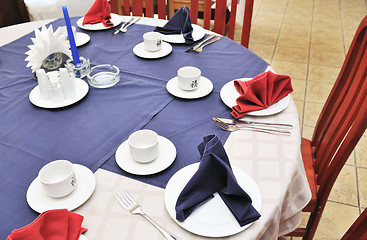Image showing Served table in the restaurant