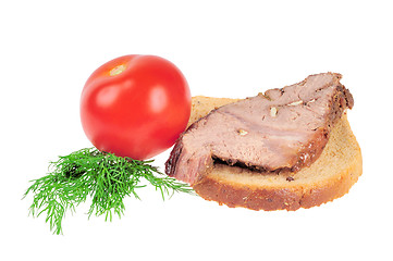 Image showing Sandwich with Roast beef