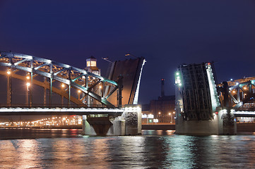 Image showing Drawbridge in St. Petersburg.