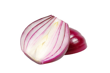 Image showing One half of red Onion