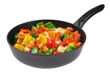 Image showing Roasting pan with the vegetables.